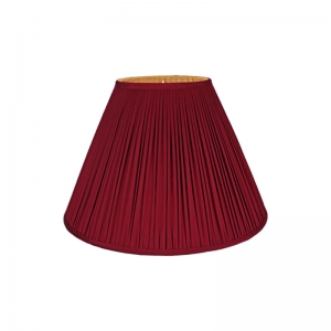 Red Dupion Conic Gathered Lampshade
